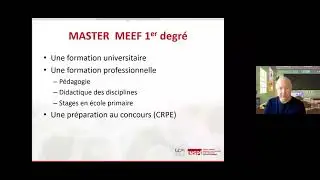 Présentation du master MEEF 1er degré