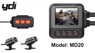 Beste MOTORRAD DASHCAM - YDI MD20 Motorrad Kamera mit Vorne und Hinten 1080P/60FPS