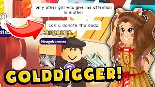 I found the FUNNIEST GOLDDIGGER in all of Roblox Adopt Me!