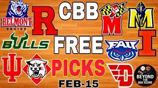 🔥 College Basketball Picks Today 2/15/26 | Top CBB Free Picks & Winning Parlay Alerts