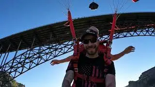 Bryan gayer 6/4/2024 Title: Tandem BASE Jump Adventure with Professional Dirt Bike Racer