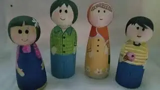 Boneka kayu Peg Dolls, WA 08123 1290 119