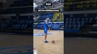 Wemby's POV of a basketball court! 🏀👀 | #Shorts