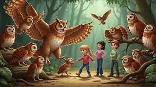 Happy Owls 🦉🌴& Kids Dancing 🌈 Red Blue Jungle🦉🌴 FunOwls & Kids Dance Party in the Red-Blue Jungle 🦉🌴