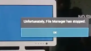 Unfortunately File Manager has stopped in Asta Led T-SERIES 42LE400