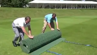 Rolling up a Cricket Mat   The 2G Flicx Pitch an artificial cricket pitch