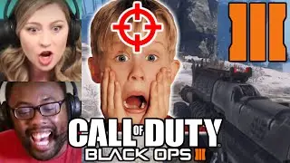 BLACK OPS 3 1v1 - KATIE in SNOW ALONE - Sword & Shell
