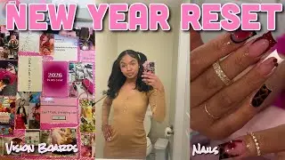 NEW YEAR RESET 2026| MAINTENANCE DAY, VISION BOARDS, GROCERY SHOPPING & COOKING 🎀