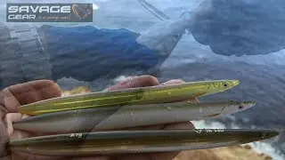 Lubinas desde playa con Savage Gear Line-Thru Sandeel