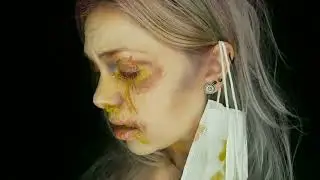 SFX Horror Makeup time lapse by Megan from @getdeadcrew wear your mask