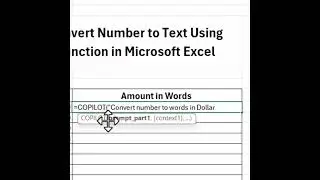 How to Convert Number to Words Using Copilot in Excel #excel#excelcopilot#excel AI#