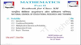 Chapter 13:Probability (Exercise 13.3-Bayes' Theorem, Theorem of total Probability & Misc. Exercise)
