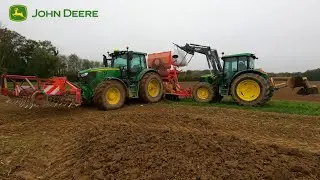 Semis de blé 2024, JOHN DEERE 6155r / 6220 🦌🟢🟡