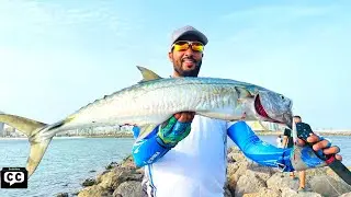 King Fish on Megabass Jig METAL-X Waving Rider | King Mackerel Frenzy in this Fish Spot