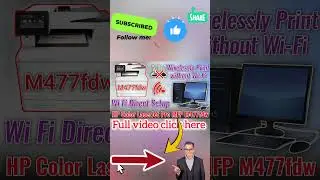 How to Enable Wi Fi Direct on a HP Color LaserJet Pro MFP M477fdw and connect #shorts #techtutorial