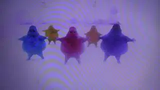The Boohbahs Do Wide and Thin Jumping Jacks To NEON Logo