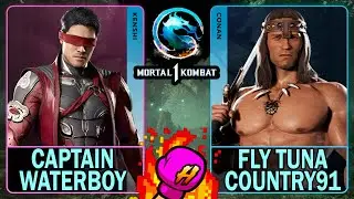 MK1 Captain Waterboy (KENSHI) VS Fly Tuna Country91 (CONAN)🥊Mortal Kombat 1🥊4K 60ᶠᵖˢ