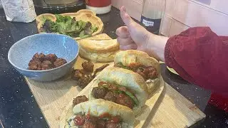 My family went crazy over folded pizza bread filled with delicious meatballs