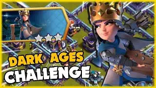 EASY 3 STAR DARK AGES QUEEN CHALLENGE😁 || CLASH OF CLANS 🎮🎨👑