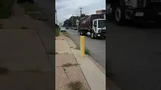 A Rare brown republic trash truck