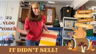 Thrift Store Bench DIY Makeover from a Vintage Pendleton Blanket! #vlogtober Day 15