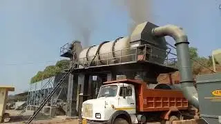 Asphalt drum mix plant with filter bag house
