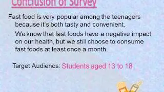 Impact of Fast Food