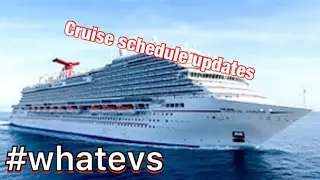 Cruise schedule update
