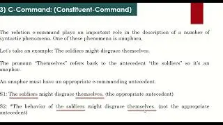 Syntax: C-command