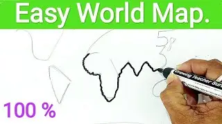 World's most easy world Map Drawing ever on YouTube.