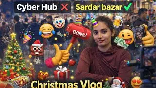 Christmas Night in Cyber Hub GURGAON 🎄🎅|| Christmas Vlog 😍 #christmas #explorewithme #dailyvlog #fun