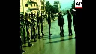 UPITN 5 11 79 LEBANESE ARMY CHIEF GENERAL KHOURY AT TOMB OF UNKNOWN SOLDIER IN BEIRUT