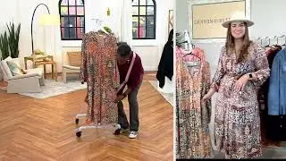 Canyon Retreat Printed Tiered Midi Dress on QVC
