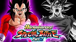 POWER BEYOND SSJ vs 11th Anniversary Special Battle Part 2 Stage 1 No Items | DBZ Dokkan Battle