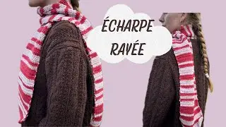 &Eacute;charpe ray&eacute;e crochet tuto (d&eacute;butant ok)