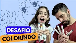 Lilo e Stitch o desafio! Colorir com Canetinhas Surpresa! #colorindo #liloestitch  #pintandodesenhos