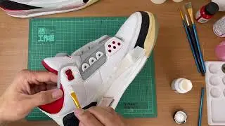Air Jordan 3 fire red restoration(mid sole restoration)