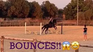 Jumping!! First time doing bounces & gridwork!! 🤩