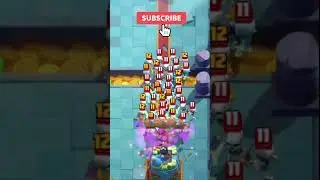 skeleton attack with log #clashroyale #shorts #cr