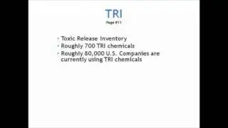 Tocic Release Inventory (TRI)