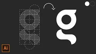 How to make a Modern g letter logo in Adobe Illustrator Tutorial