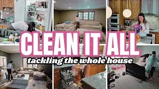 CLEAN WITH ME/ CLEAN IT ALL / TACKLING THE WHOLE HOUSE CLEANING / CLEANING MOTOVATION