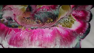 (146) Shades of pink / Spiral flower dip / Acrylic pouring technique