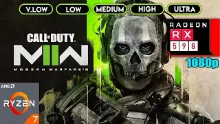 Call of Duty: Modern Warfare II | RX 590 8GB + Ryzen 7 1700 | 16GB RAM | All Settings Test | 1080p