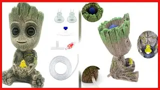 AnxunJim Aquarium Groot Air Bubbler Decorations Fish Tank Air Stone Set