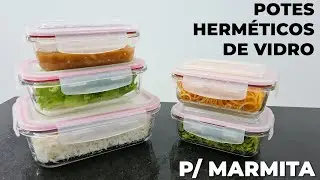 POTES HERMÉTICOS DE VIDRO PARA MARMITAS