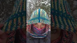 Cowltopus, a knit hooded cowl & balaclava also has an option for ribbing instead of brioche! #knit