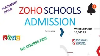 zoho schools admission 2021 for XII/X+ Diploma | no course fee | complete details | Developer