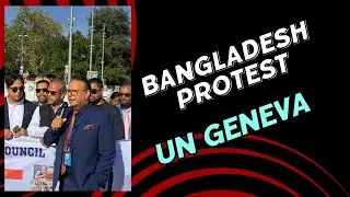 UN Protest Sardar Shaukat Ali Kashmiri  addresses Bangladesh Protest at Geneva