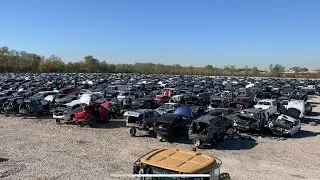 CRUSHING OVER 2,450 Cars @ LKQ Auto Parts Yard!